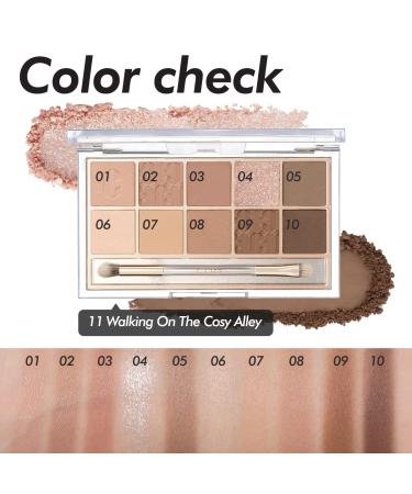 CLIO Pro Eye Shadow Palette - Matte, Shimmer, Glitter, Pearls - Highly Pigmented & Long-Wearing (Walking on the Cosy Alley) - Buy Online on GoSupps.com