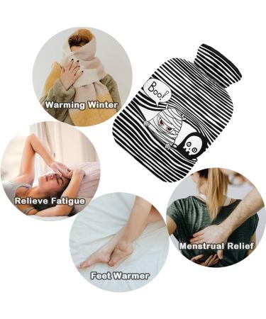 Buy Naanle Striped Halloween Skull Hot Water Bottle with Cover - 1L for Pain Relief & Heat Therapy | International Shipping Available - Buy Online on GoSupps.com