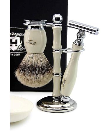 Luxury Badger Hair Shaving Brush Set | Razor Soap & Bowl | Premium Grooming Kit for Men - Buy Online on GoSupps.com