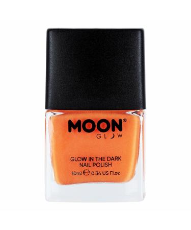 Moon Glow - Glow in The Dark Nail Polish - 10ml - Orange - Phosphorescent Nail Varnish