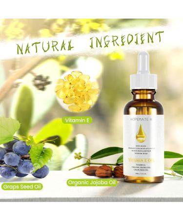 Buy H Vitamin E Oil - Anti-Aging Serum for Youthful Skin Reduce Wrinkles & Fine Lines Pure & Natural - 1 oz Pack - Buy Online on GoSupps.com