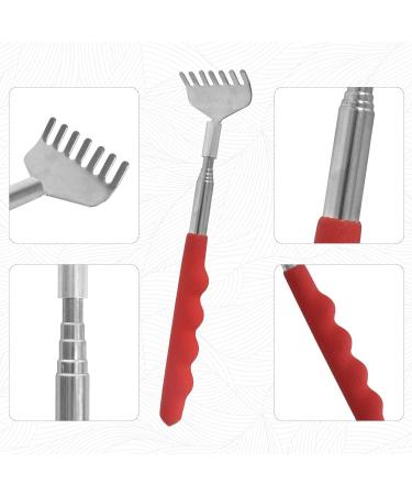 Extendable Stainless Steel Back Scratcher - 20 to 68 cm Black & Red - Perfect Gift for Men & Women - Buy Online on GoSupps.com