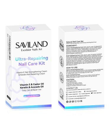 SAVILAND Nail Strengthening Cream with Vitamin E - Ultra-Repair Cuticle Cream for Dry Damaged Nails & Cuticles | Deep Nourishing Daily Home Care - Buy Online on GoSupps.com