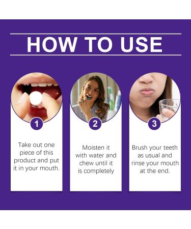 Fresh Breath Toothpaste Tablets - Removes Tooth Stains Brightens Tooth Color Provides Long-lasting Freshness Compact And Portable Ideal For Travel.(3pcs) - Buy Online on GoSupps.com