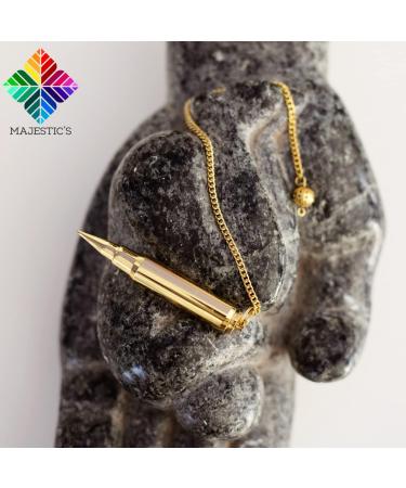 Radiesthesia Pendulum with WITNESS - Esoteric Brass Oracle Pendulum (19g) - Gold - International Shipping Available - Buy Online on GoSupps.com