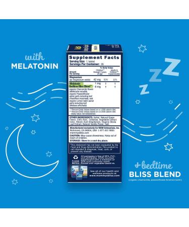 Mommy's Bliss Kids Sleep - Natural Grape Melatonin & Magnesium Chewables, 35 Tablets for Ages 3+ - Buy Online on GoSupps.com