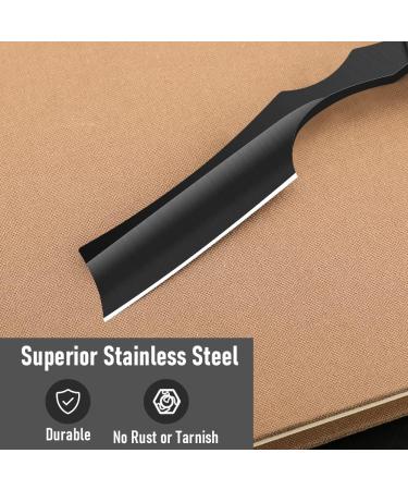 Professional M&LD Cut Throat Razor Kit - Stainless Steel Single Edge Blade with Leather Sharpener for Barber & Home Shaving - Ideal Straight Razor Gift for Men - Buy Online on GoSupps.com