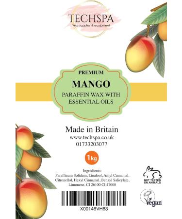 Mango Paraffin Wax 1kg - Premium Quality UK Made by Techspa | Best for Candle Making & Crafting - Buy Online on GoSupps.com