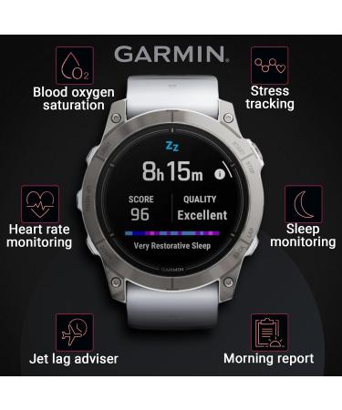 Wearable4U Garmin Epix Pro Gen 2 Sapphire Smart watch - 51 mm - Titanium & Whitestone And Wearable4U Gift Bundle - Buy Online on GoSupps.com