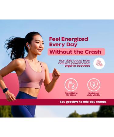 VDA Supplements Organic Beet Root Powder, Beetroot and Pomegranate Supplement with Spinach, for Daily Nutrition and Vitality, Vegan and Non-GMO, No Added Sugars, 30 Servings - Buy Online on GoSupps.com