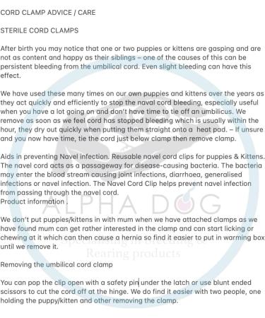 Alpha Dog Best Value Whelping Kit Puppies & Queening Kittens comes with whelping guide Pet birthing supplies (2222) - Buy Online on GoSupps.com