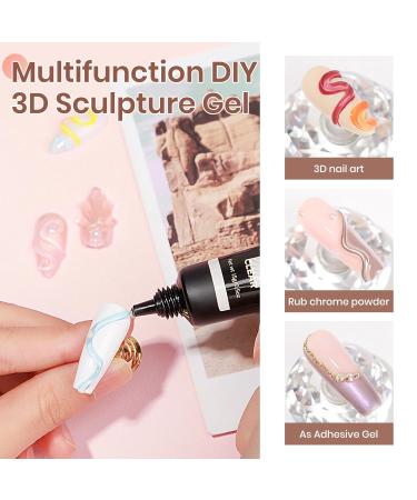 MIZHSE 3D Nail Gel - Clear Sculpting Gel for Nail Art | 15g Molding & 5D Embossed Gel for Stunning Manicures | International Shipping Available - Buy Online on GoSupps.com