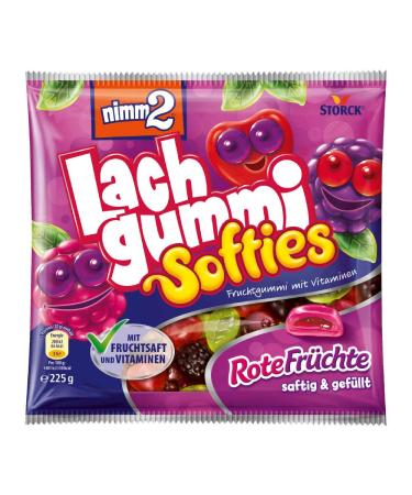 nimm2 Lachgummi nimm2 Softies Salmon Rubber Red Fruits (15 x 225 g) / Vitamin Filled Fruit Gums