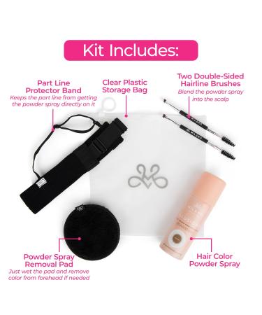 Milano Illusions Kit Includes Blond-ish Hair Color Powder Spray Protector Band Spray Removal Band Two Spoolie Hairline Brushes Storage Bag Kit Hair Color Powder Spray - Blondish - Buy Online on GoSupps.com