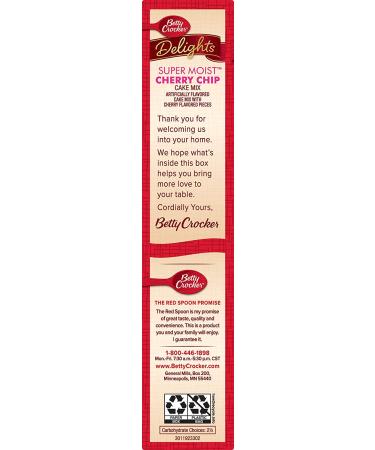 Betty Crocker Super Moist Cherry Chip Cake Mix 15.25 oz - Delicious & Easy to Bake - Buy Online on GoSupps.com