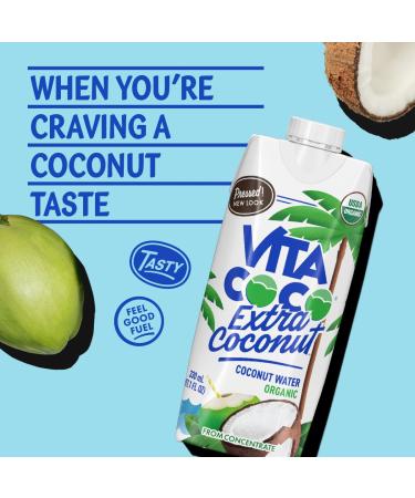 Vita Coco Organic Coconut Water Pressed | More Coconutty Flavor | Natural Electrolytes | Vital Nutrients | 11.1 Fl Oz (Pack of 12) - Buy Online on GoSupps.com