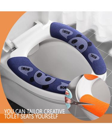 4 Pairs Toilet Seat Cover Cushion Toilet Seat Cover Warm Toilet Seat Cover Pads Warm Toilet Seat Covers Toilet Seat Mat Cartoon Style - Buy Online on GoSupps.com