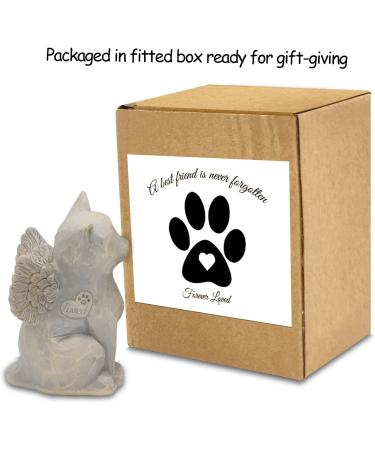 Cat Angel Memorial Figurine - Sympathy Gift for Cat Lovers - Remembering a Beloved Feline Companion - Hand-Painted Sculpted Figure - Natural Love My Cat (Gray) - Buy Online on GoSupps.com