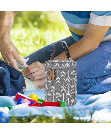 Portable A/R Baby Bottle Bag - Insulated Leak Proof Milk Carrier - Grey Breast Milk Cooler for Travel - Buy Online on GoSupps.com