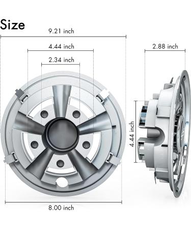 10L0L Golf Cart SS Wheel Covers Hub Caps for EZGO/Club Car/Yamaha - 8 Chrome Set of 4 - Snap-on Installation - Buy Online on GoSupps.com