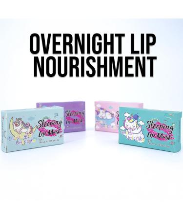 100 Glam Lux Bundle Unicorn Sleeping Lip Mask Set of 4 Overnight Soothing Lip Treatment Exfoliating & Hydrates Lips Diminishes Fine Lines Lip Care For Women Girls Teens - Buy Online on GoSupps.com