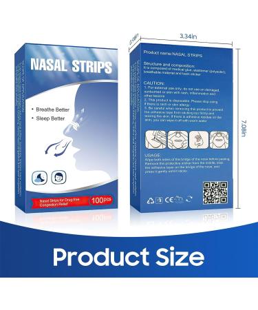 Nasal Strips for Snoring Relief and Better Sleep Quality - 100PCS - Buy Online on GoSupps.com