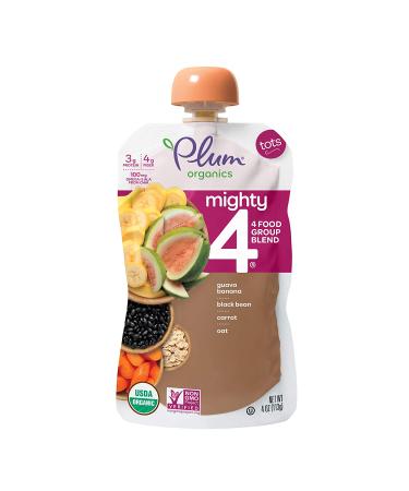 Plum Organics Baby Food Pouch Variety Pack | Mighty 4 | 4oz | 18 Pack | Organic Squeeze for Babies, Kids, & Toddlers - Buy Online on GoSupps.com