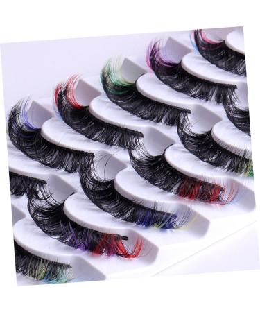 Ipetboom 7 Pairs Lash Extension Lash Clusters Cosplay Lashes Colored Eyelashes Individual Cluster Lashes Individual Lashes False Lash Women Lashes with Color Extend Chemical Fiber Dense - Buy Online on GoSupps.com