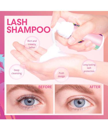 Lash Shampoo for Extensions | 2.11oz Eyelash Cleanser & Kit | Perfect Valentine's Gift for Women Moms & Friends - Buy Online on GoSupps.com