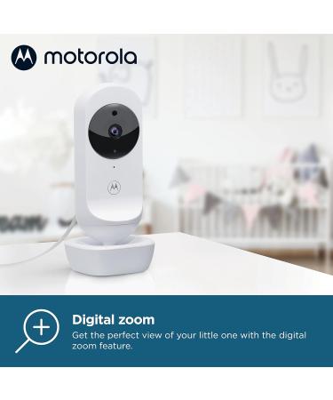 Motorola Nursery VM35-2 Twin Baby Monitor with 2 Cameras, 5.0 Split Screen Display, Night Vision, Two-Way Communication, Lullabies - White - Buy Online on GoSupps.com