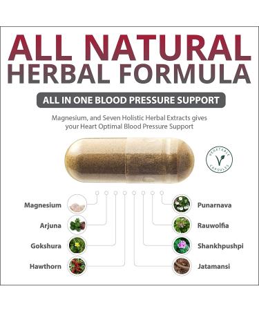 Natural Blood Pressure Support with Magnesium & Hawthorn - 60 Capsules for Heart Health & Hypertension - Buy Online on GoSupps.com