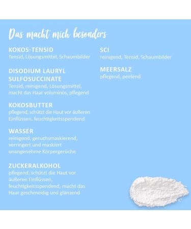 Puremetics 3-in-1 Shower Fluff Vibrant Seasalt - Vegan Plastic-Free Shower Gel Peeling & Lotion (250g) | Exfoliate & Hydrate - Buy Online on GoSupps.com