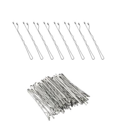Hairpins 50 pieces silver bobby pins hair clips ideal for fine hair - does not come off (5 cm)