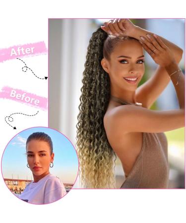 30 Long Curly Drawstring Ponytail Extension - Synthetic Hairpiece for Women (MT4/27#) - Buy Online on GoSupps.com
