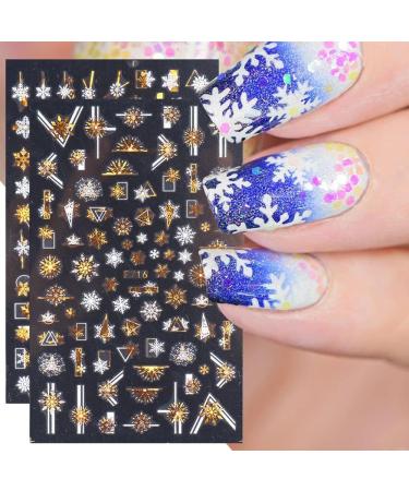 Decorations Transfer Decals Winter UV Gel 3D Nail Stickers Christmas Snowflakes(15) Style15 - Buy Online on GoSupps.com