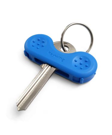 Keywing Key Turner v2 Single. Makes Keys so Much Easier. Perfect for Arthritis, MS or Parkinsons Gift, Elderly with weak Hands, Key Finder and Holder. (Blue)