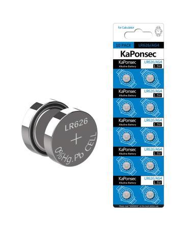 10 Pack SR626SW AG4 Equivalent 377S 377 LR626 1.5V Button Cell Watch Battery Replacement