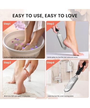 BEZOX Foot Scrubber - Stainless Steel Callus Remover for Smooth Feet | Effective Dead Skin Rasp - International Shipping Available - Buy Online on GoSupps.com