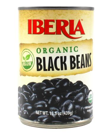 Iberia Organic Black Beans 15.5oz - Pack of 8 | Premium Quality, Non-GMO, Gluten-Free - Buy Online on GoSupps.com