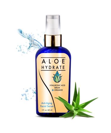 Hyaluronic Acid Serum - 2 Oz Moisturizing Anti-Aging Reduces Fine Lines & Wrinkles Boosts Skin Firmness Hydrating Serum Unisex