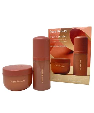 Rare Beauty Mini Find Comfort - Awaken Confidence- Body Essentials Gift Set - Mini Bouncy Body Cream and Mini Body & Hair Fragrance Mist.