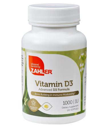 Zahler Vitamin D3 Advanced D3 Formula 25 mcg (1000 IU) 120 Softgels