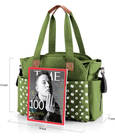 Homlynn Baby Nappy Changing Tote Bag Satchel - Classic Grey | 12 Pockets, Large Storage, Pram Straps | Ideal for Travel & Diaper Essentials - Buy Online on GoSupps.com