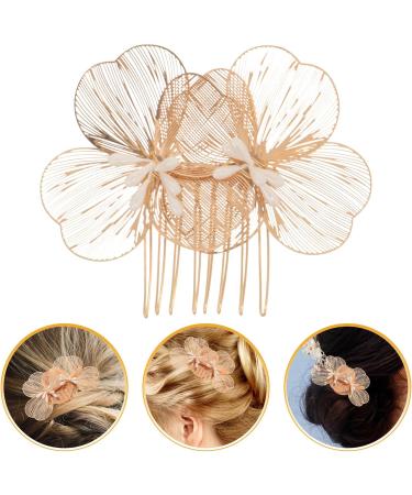 Baluue Flower Hair Comb Retro Hair Side Comb Bride Wedding Hair Comb Clips Flower Pearl Hairpins Headpiece for Women Wedding Prom - Buy Online on GoSupps.com