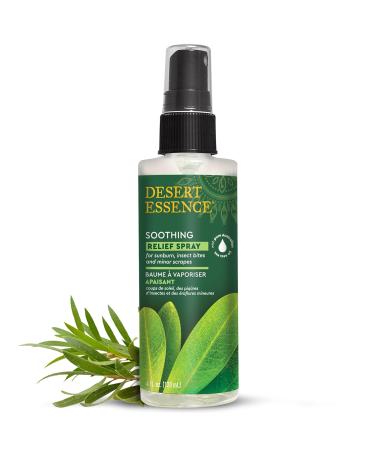 Desert Essence Soothing Relief Spray 4 fl oz (Pack of 6) - Australian Tea Tree Oil for Sunburn, Insect Bites & Aching Feet - Buy Online on GoSupps.com