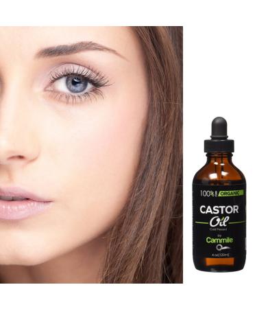 Organic Castor Oil for Longer Eyelashes, Fuller Eyebrows, Hair & Skin - 4 oz - Buy Online on GoSupps.com