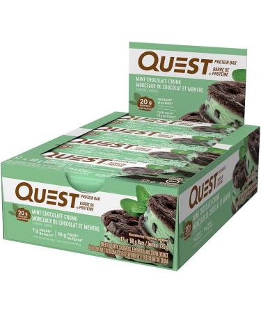 Quest Nutrition Bar Mint Chocolate Chunk 12 Bars - 720g | Delicious Snack with Mint Chocolate Flavor - Buy Online on GoSupps.com