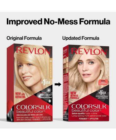 Revlon ColorSilk Beautiful Permanent Color 04 Ultra Light Natural Blonde - Top Quality Hair Dye for Long-Lasting Color - International Shipping Available - Buy Online on GoSupps.com