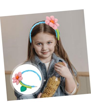 DOITOOL Sunflower Hair Accessories Flower Sunflower Yellow Necklace Hair Decorations Hair Gems for Women Floral Headband for Women Plastic Girl Child Flower Head Pink Wedding - Buy Online on GoSupps.com