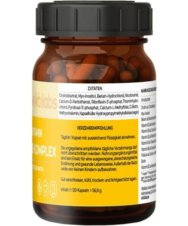 Victilabs Vitamin B Complex Forte - 120 Vegan Capsules | High Dose Bioactive | 4-Month Supply | Lab-Tested in Germany - Buy Online on GoSupps.com